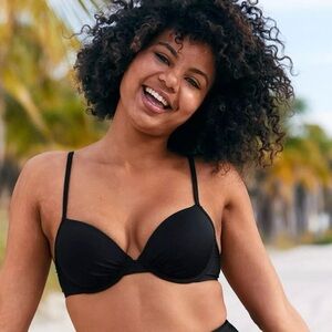 NWT Aerie Black Bikini Swim Top